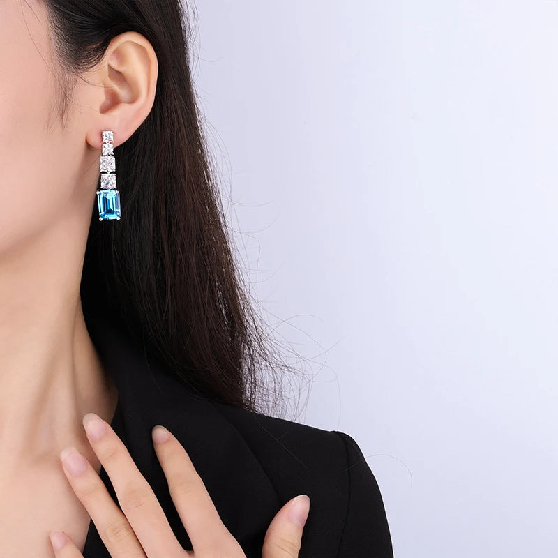 Huitan Drop Earrings – Yellow & Green Cubic Zirconia Women's Jewelry Drop Earrings Axl
