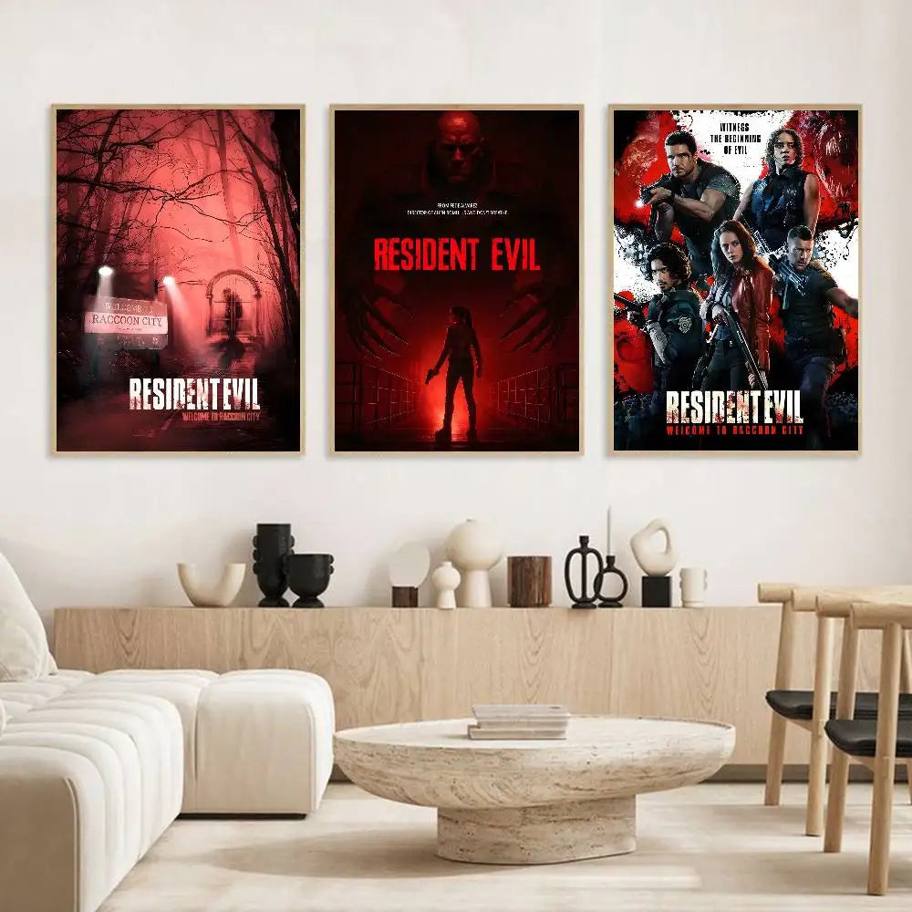 Resident Evil Game Series HD Wall Poster – Self-Adhesive PVC Wall Art Poster Axl