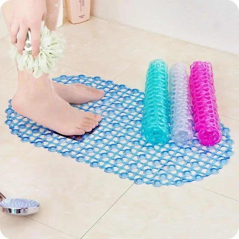 PVC Non-Slip Bath Mat with Suction Cups & Massage Nodes Bath Shower Mat Axl