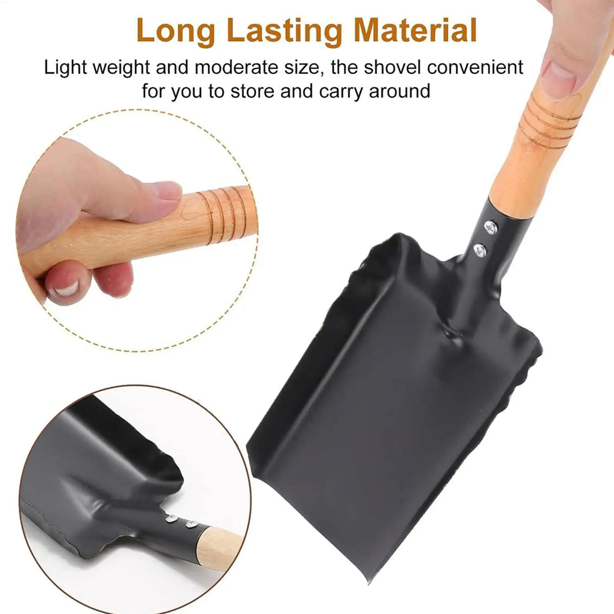 Fireplace Ash Shovel – Wooden Handle Coal Scoop Tool Fireplace Ash Shovel Axl