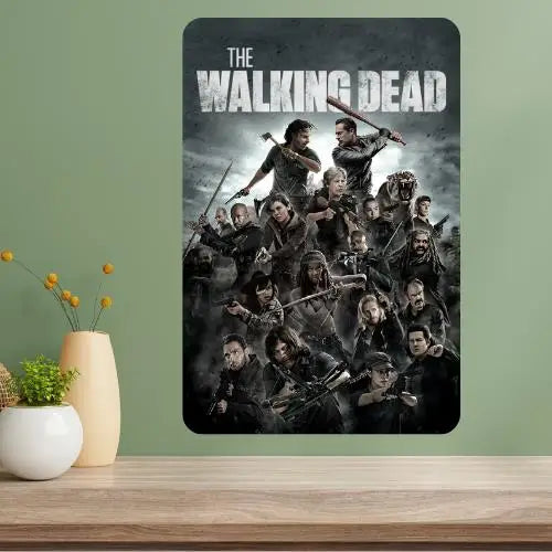 Walking Dead Classic TV Show Metal Poster Sign | Retro Wall Art Metal Wall Sign Axl aluminum sign aluminum 14x20cm