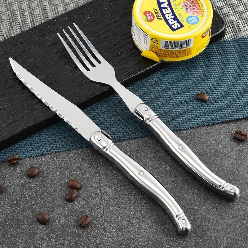 Laguiole-Style Stainless Steel Steak Forks Set – 2–10 Pcs Steak Fork Set Axl