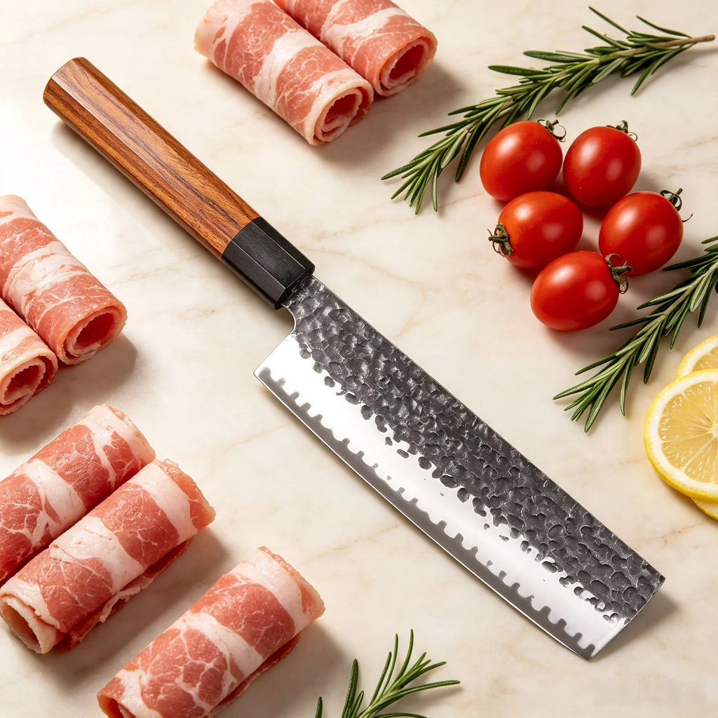 Hand Forged Nakiri Knife – Stainless Steel Vegetable Cleaver Nakiri Kitchen Knife Axl