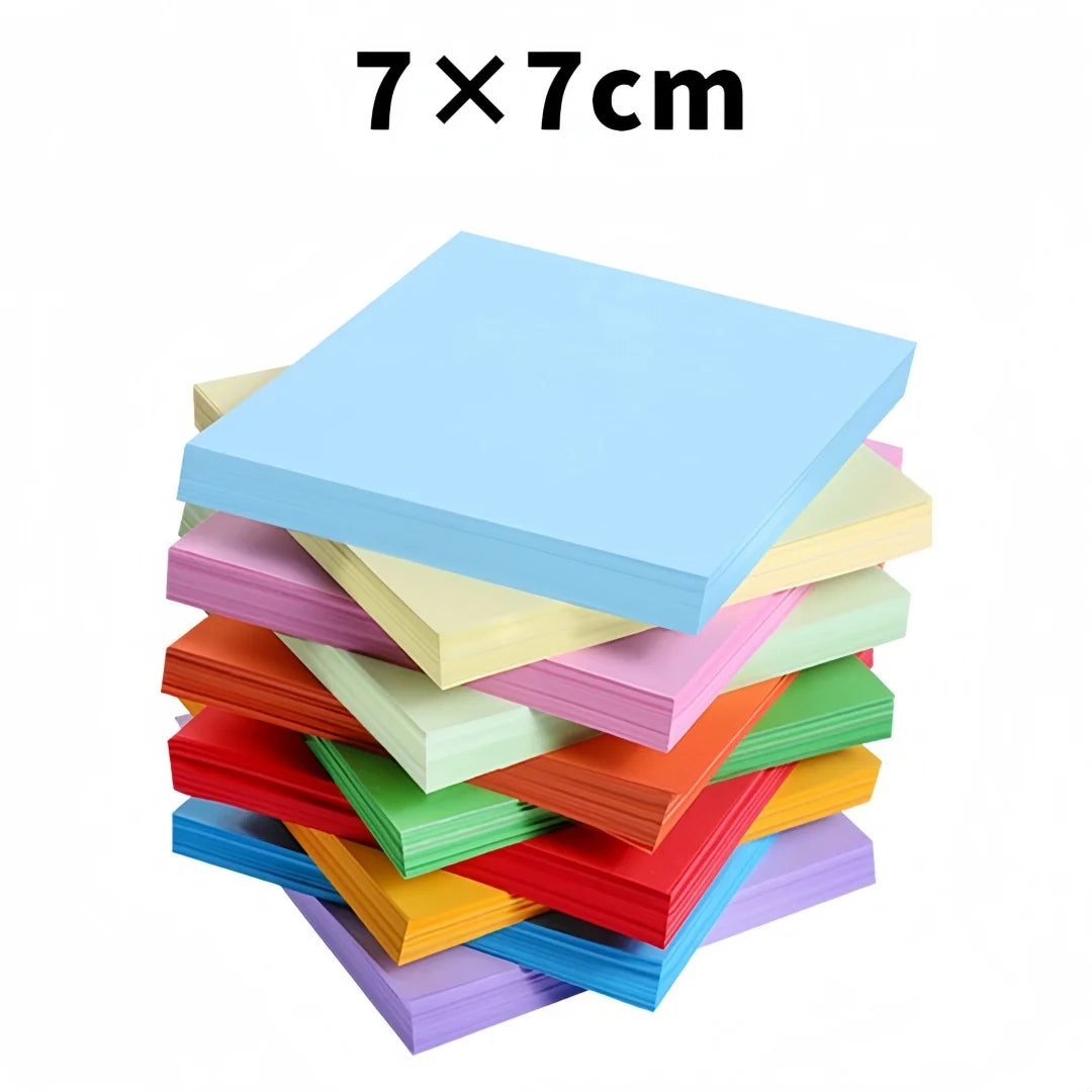 100 Sheets Square Origami Paper – Multi-Color DIY Craft Set Origami Paper Set Axl 7X7cm