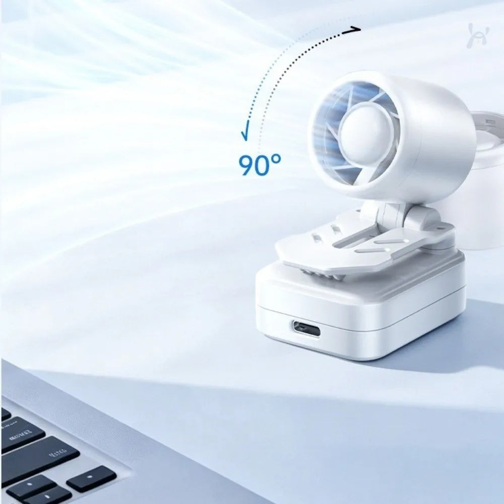 Portable Hat Clip Fan – USB-C Rechargeable 3-Speed Mini Fan Clip-On Mini Fan Axl