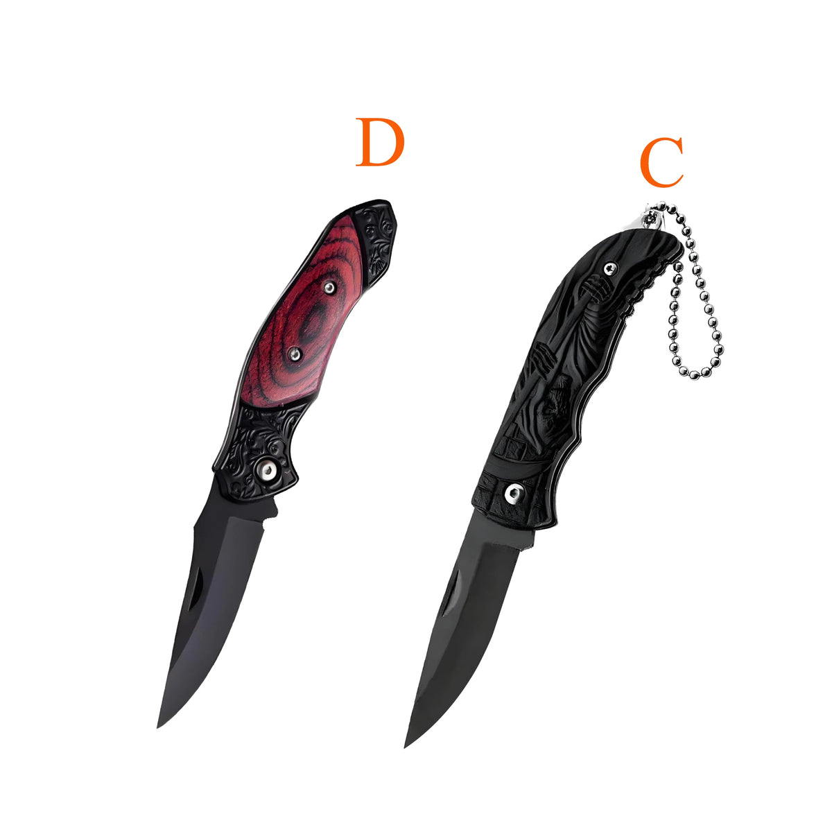 Stainless Steel Folding Paring Knife – Portable Kitchen Knife Folding Paring Knife Axl Knife-CD-2PCS