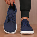 ZULIWAGN Wide Toe Barefoot Walking Shoes – Breathable Mesh Walking Shoes Axl Navy Blue 38