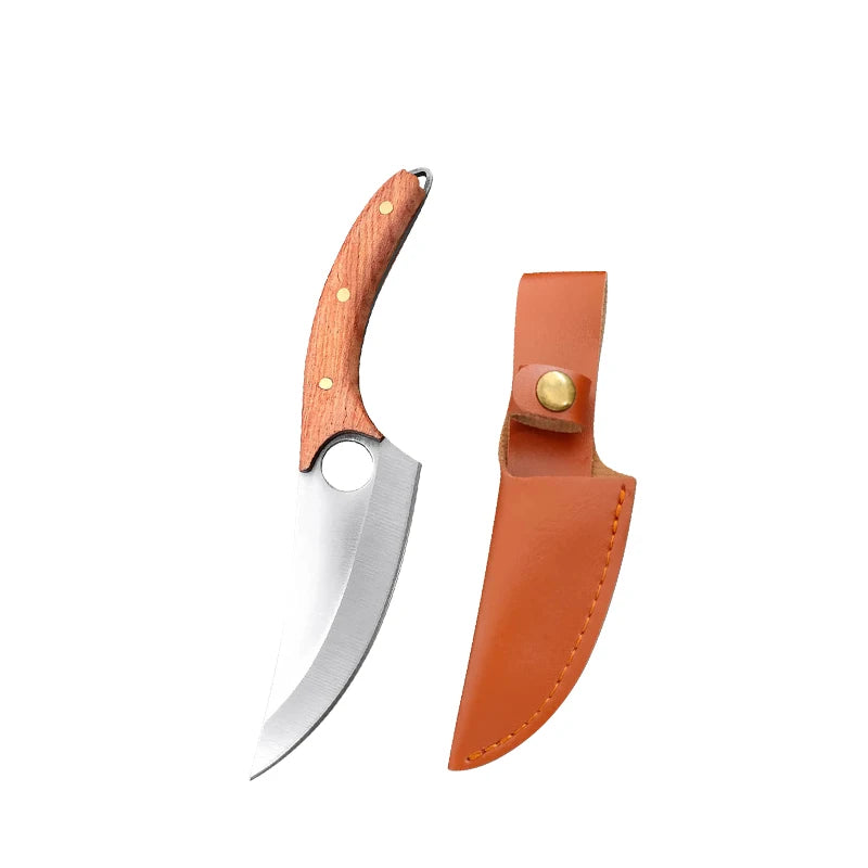 Stainless Steel Kitchen Knife Set – Cleaver, Boning & Scissors Kitchen Knife Set Axl Knife D