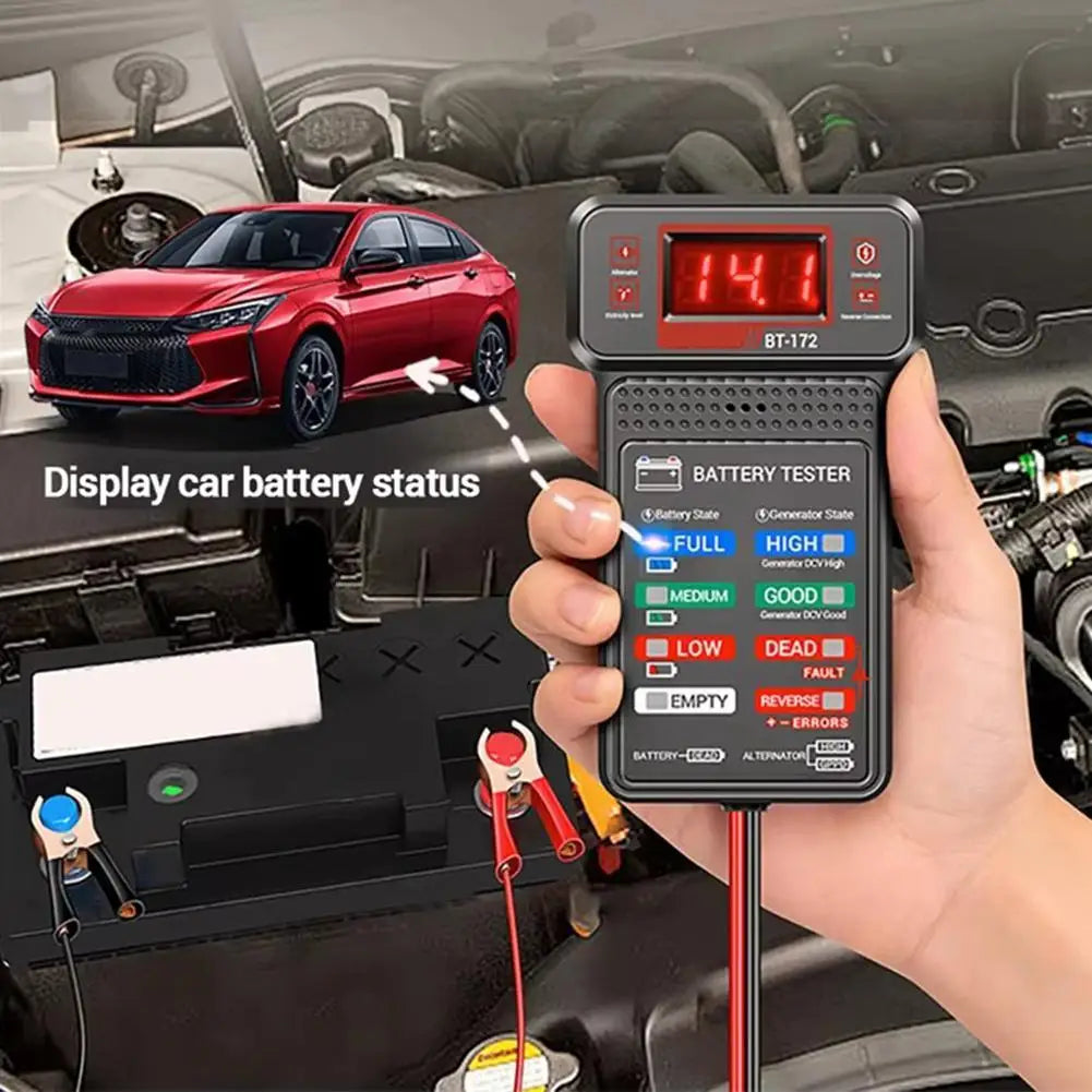 12V Car Battery Tester & Alternator Analyzer – LED Digital Battery Tester Axl