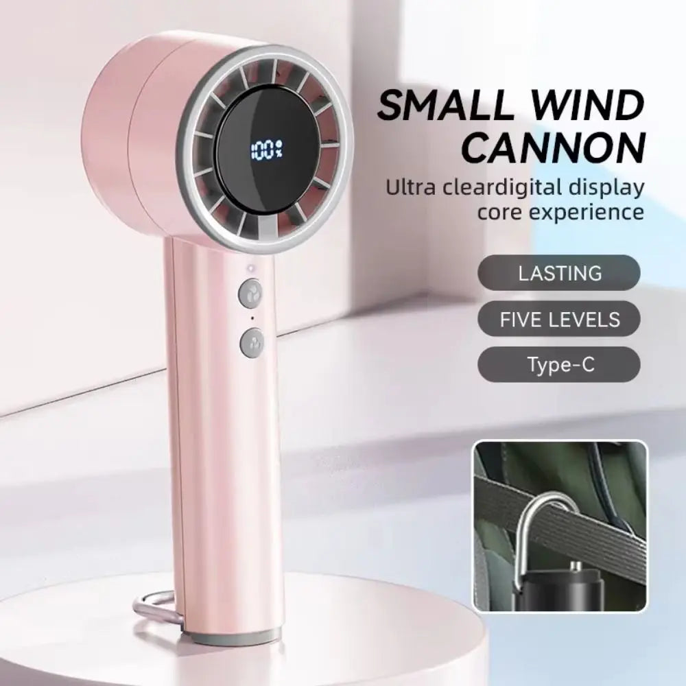 Portable Ice Pack Cooling Fan – 5-Speed USB Handheld Fan Handheld Cooling Fan Axl