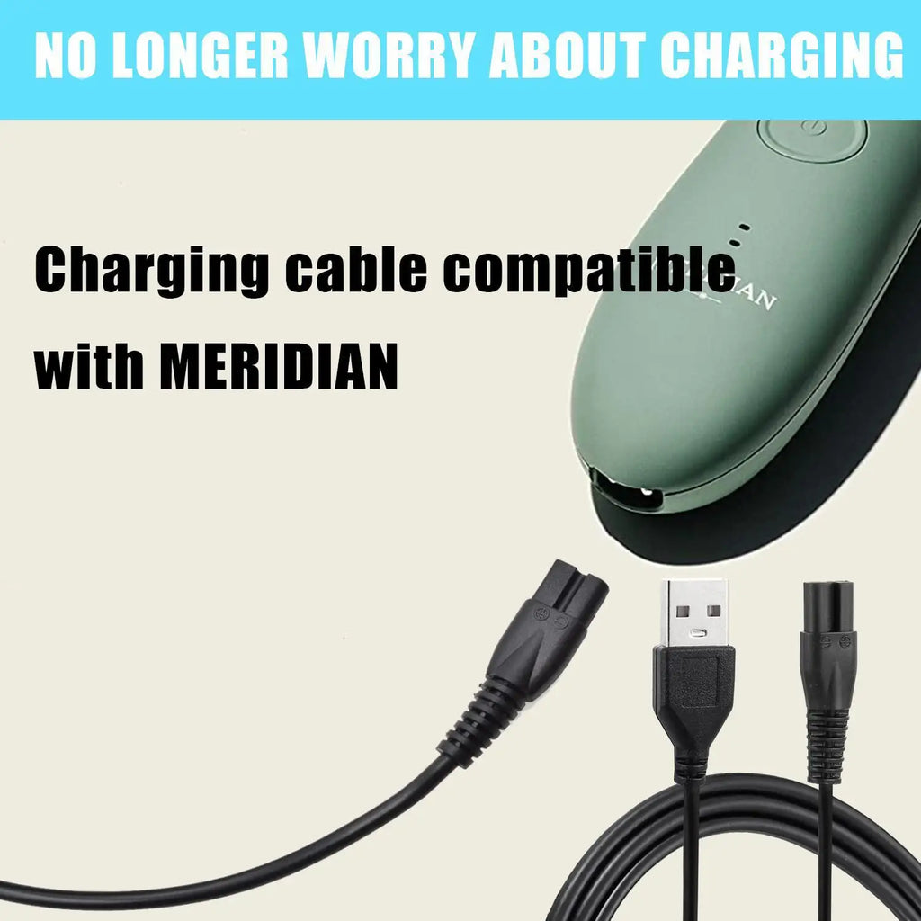 Replacement Charger Cable for Meridian Electric Shaver & Trimmer Replacement Charging Cable Axl