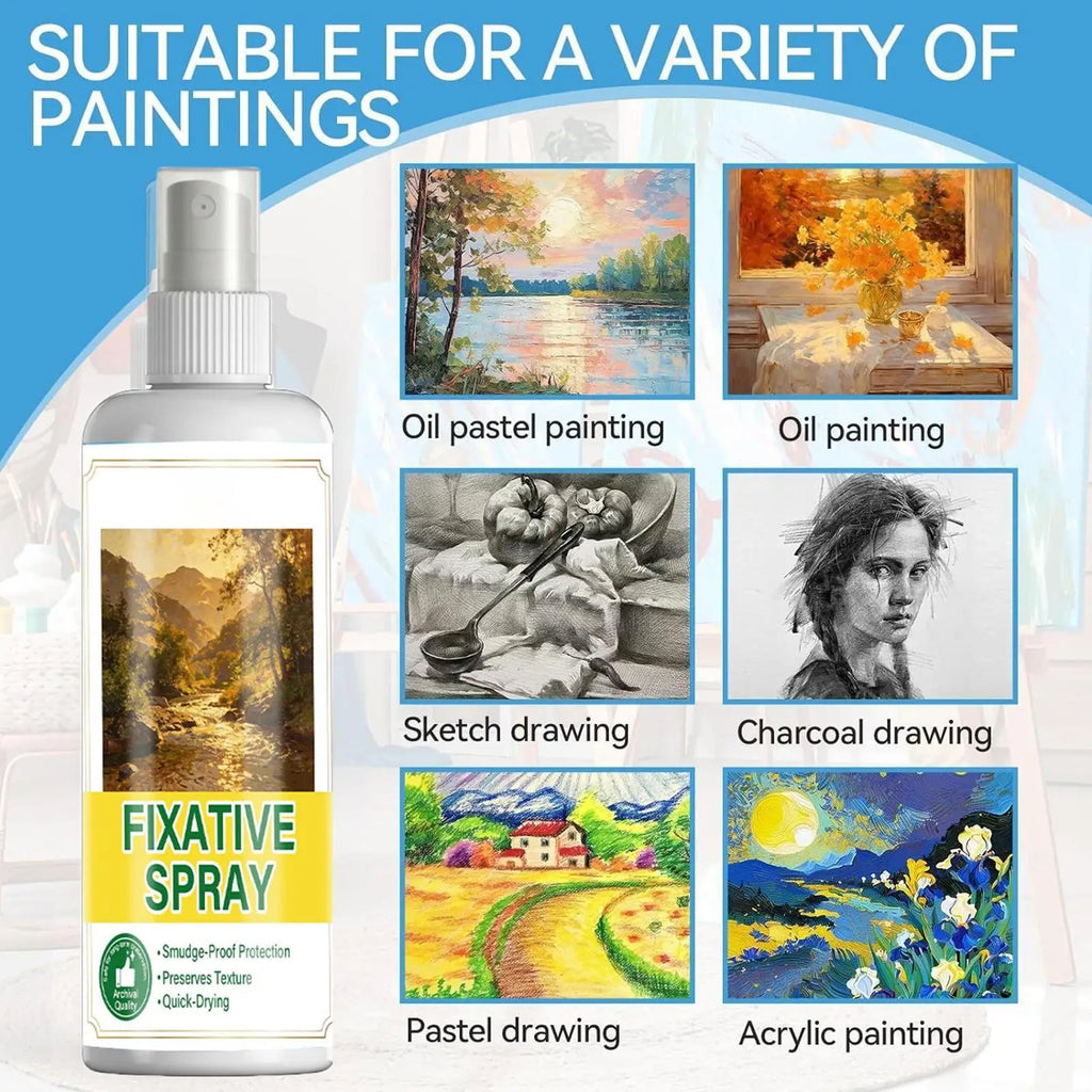 Fixative Spray 100ml – Smudge-Proof Art Sealant for Pastels Art Fixative Spray Axl