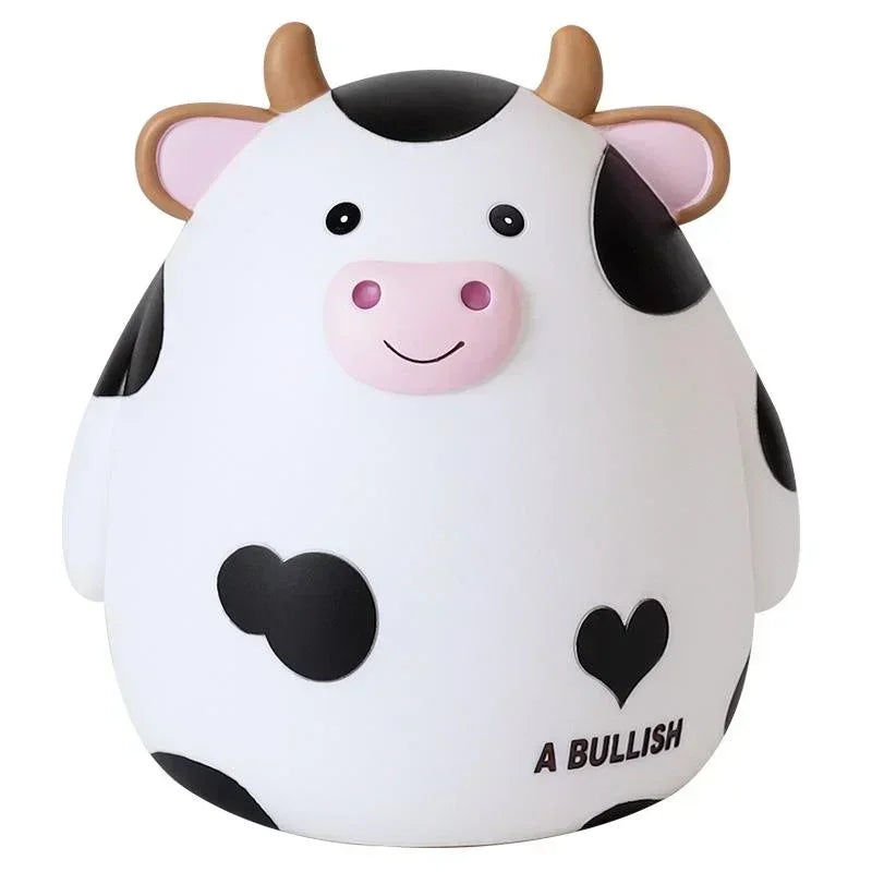 Cartoon Cow Piggy Bank – Resin Calf Coin Savings Box for Kids Kids Piggy Bank Axl