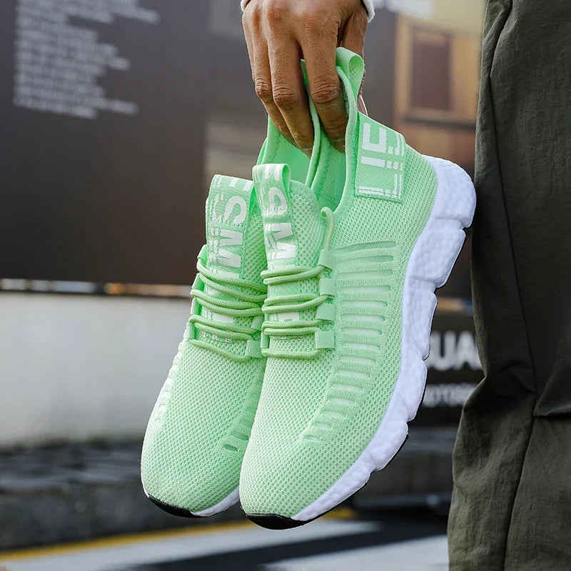 ZULIWAGN Men's Breathable Lightweight Casual Running Shoes Men's Running Shoes Axl green 38