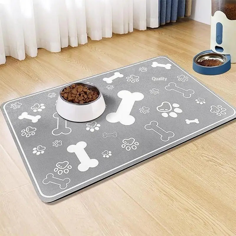 Diatomaceous Earth Pet Placemat – Non-Slip Quick-Dry Food Mat Pet Feeding Mat Axl