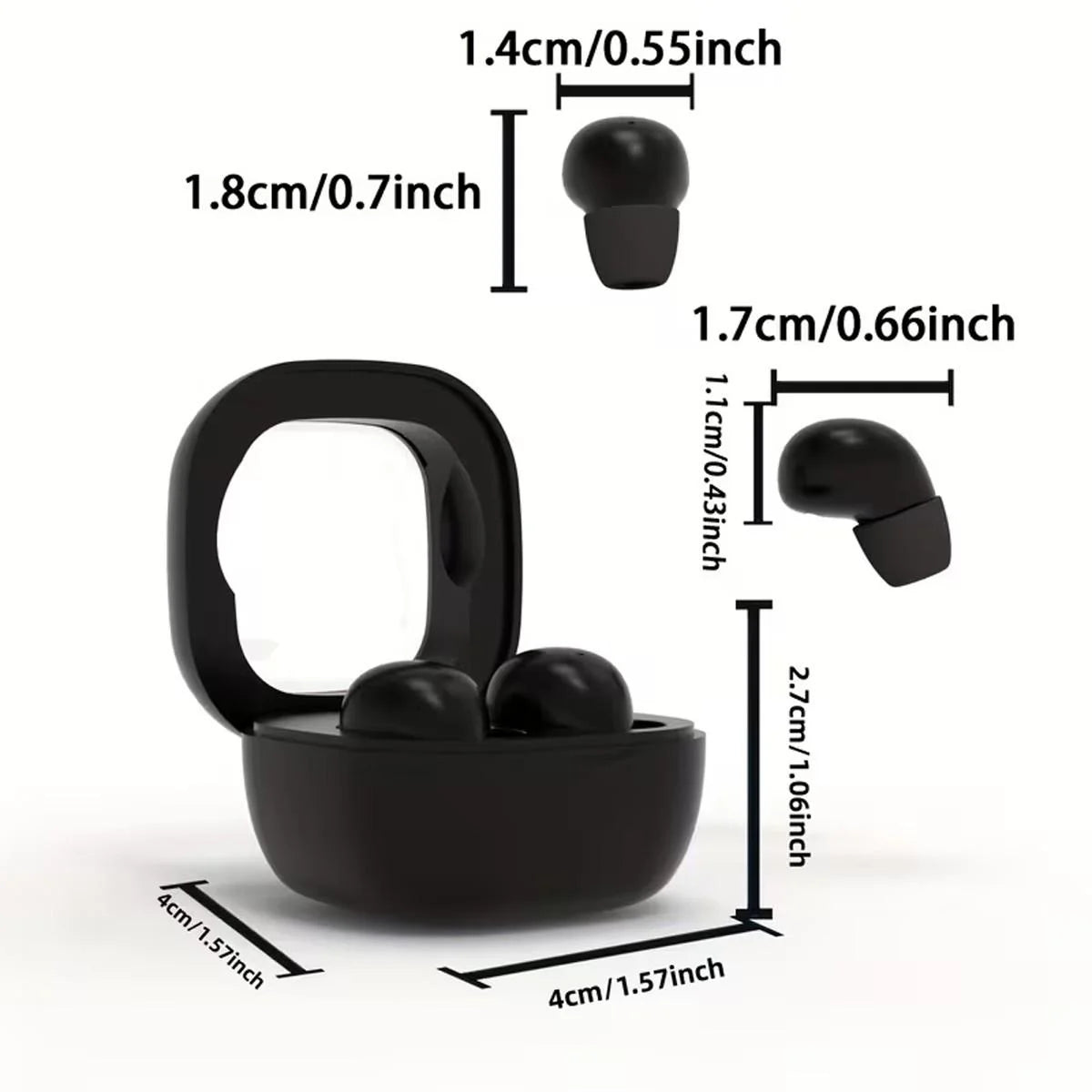 SK19 Bluetooth 5.3 Invisible TWS Earbuds | HIFI Stereo & Mic Wireless Earbuds Axl