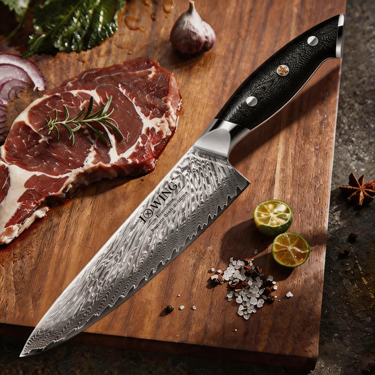 67-Layer Damascus Chef Knife VG10 Steel – 21cm Slicing Blade Damascus Chef Knife Axl