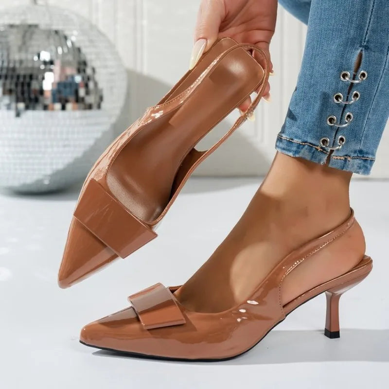 Blue Pointed-Toe High-Heel Sandals – Women's Dress Shoes High-Heel Sandals Axl