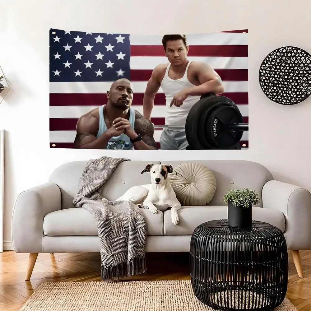 Cartoon Bunny Wall Flag – Indoor & Outdoor Art Banner Decorative Wall Flag Axl