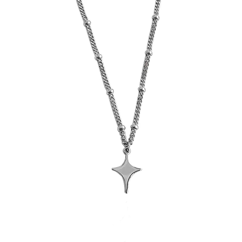Star Choker Necklace – Titanium Steel Pendant Chain Unisex Pendant Necklace Axl
