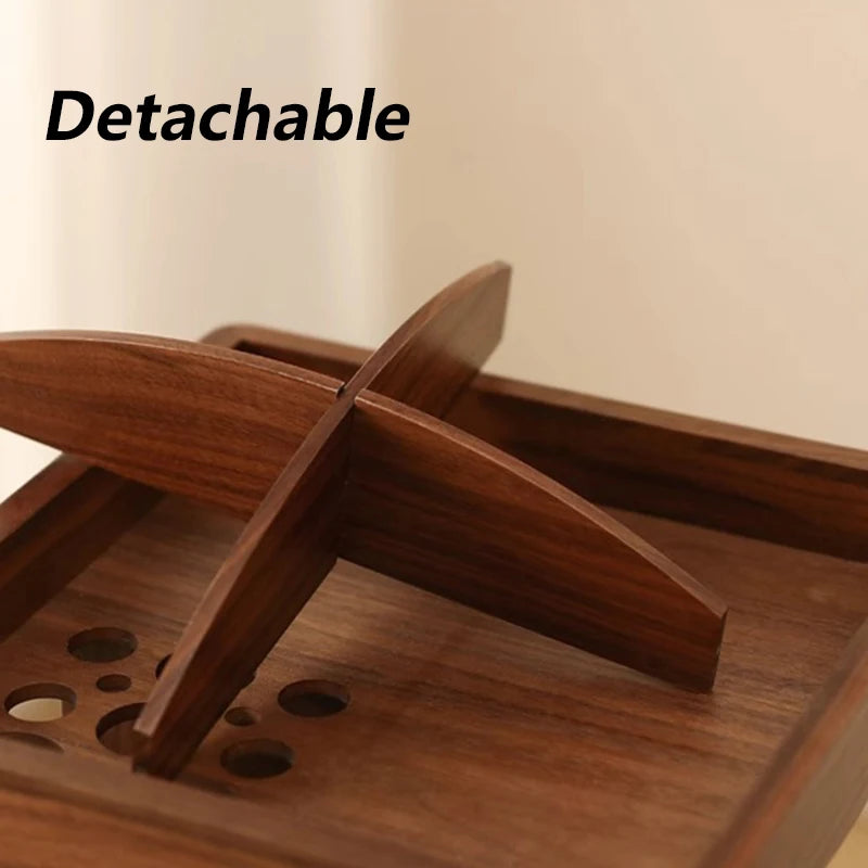 Rotating Wood & Bamboo Makeup Organizer | Cosmetic Storage Box Makeup Organizer Axl
