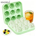3D Rose Silicone Ice Cube Mold – 9-Grid Flower Tray | KEMORELA Silicone Ice Mold Axl Green