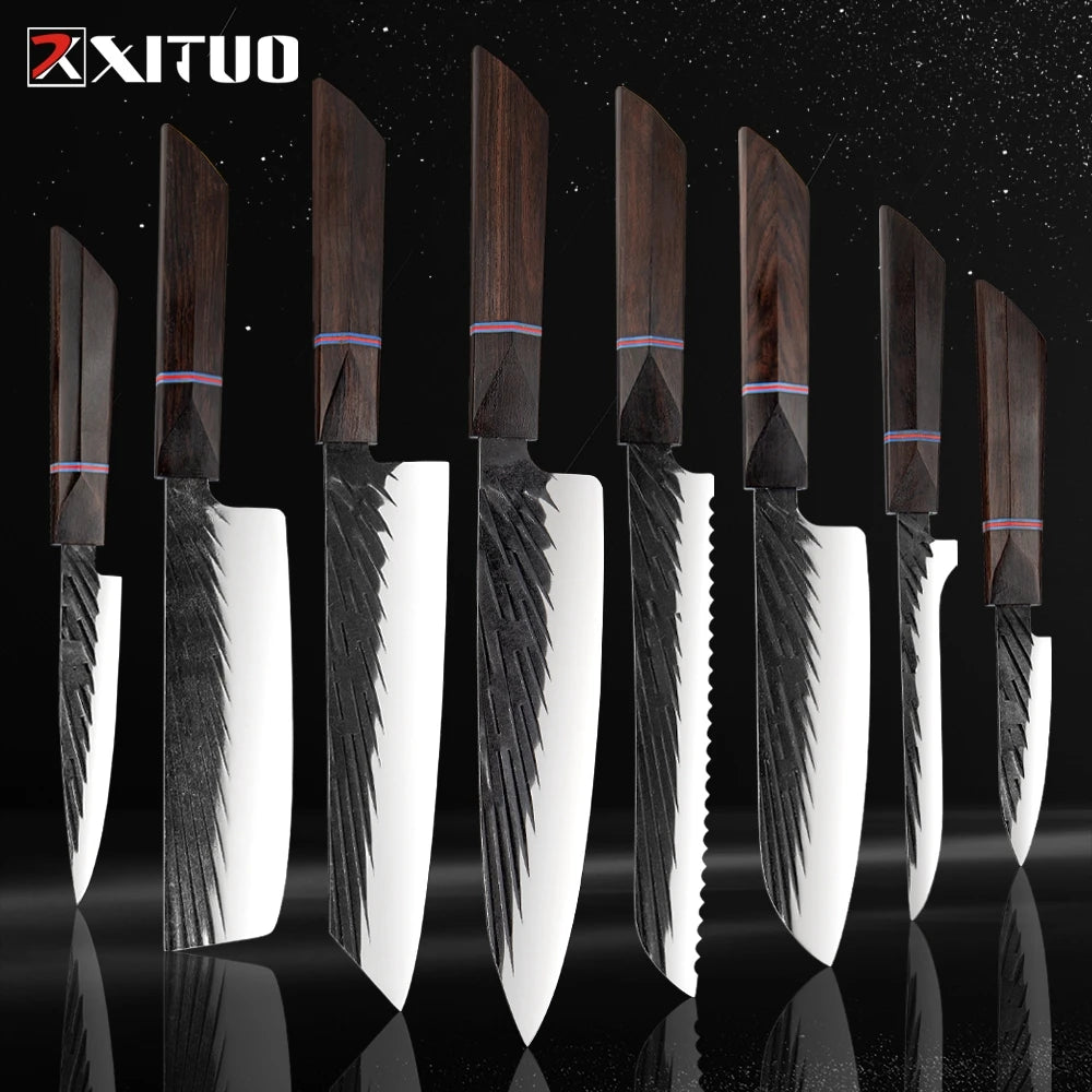 XITUO 1–8 Pc Japanese High Carbon Steel Chef Knife Set Chef Knife Set Axl