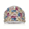 Huitan Colorful CZ Ring – Women's Bridal Fashion Jewelry Fashion CZ Ring Axl A367 6