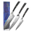 Sunnecko 3-Pc Damascus Steel Knife Set – VG10 HRC60+ Sharp Damascus Kitchen Knife Set Axl China Mainland