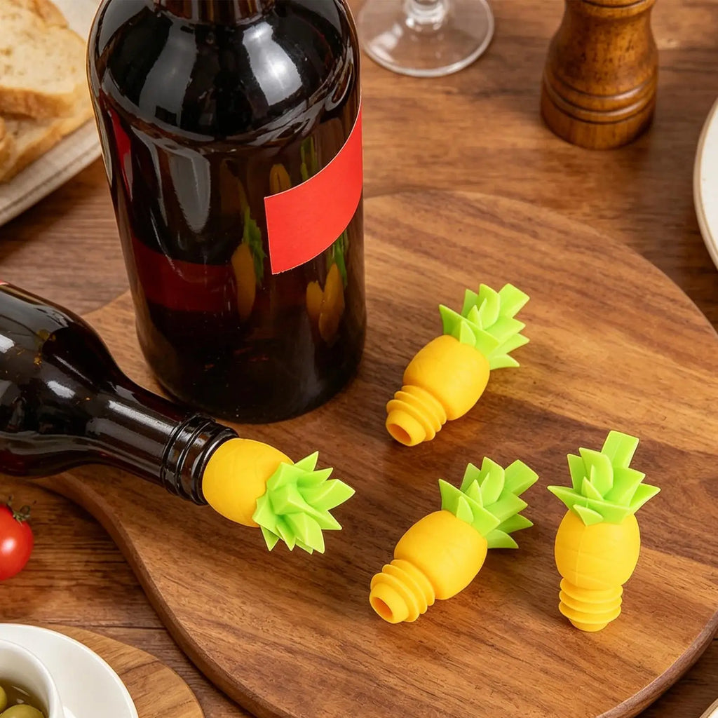 Pineapple Silicone Wine Stopper – Airtight Bottle Seal Wine Bottle Stopper Axl