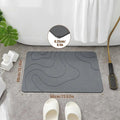 Absorbent Stone Bath Mat – Quick-Drying Non-Slip Shower Rug Bath Mat Axl Dark Gray