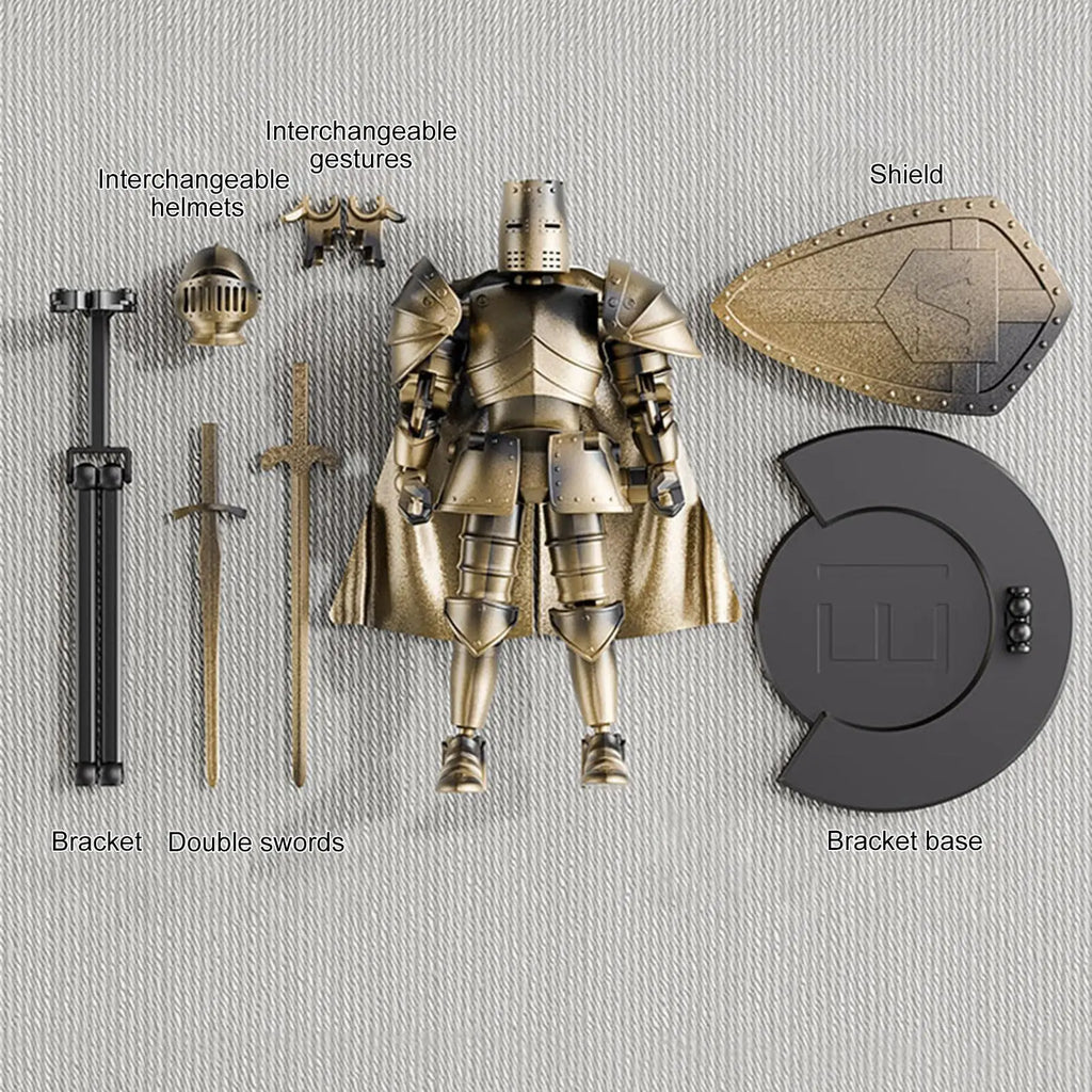 Medieval Knight Action Figure | Flexible Joints & 360° Head Action Figure Axl