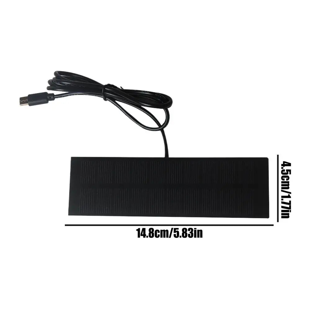 Portable Foldable Solar Panel 5W USB Type-C Outdoor Charger Portable Solar Charger Axl Black