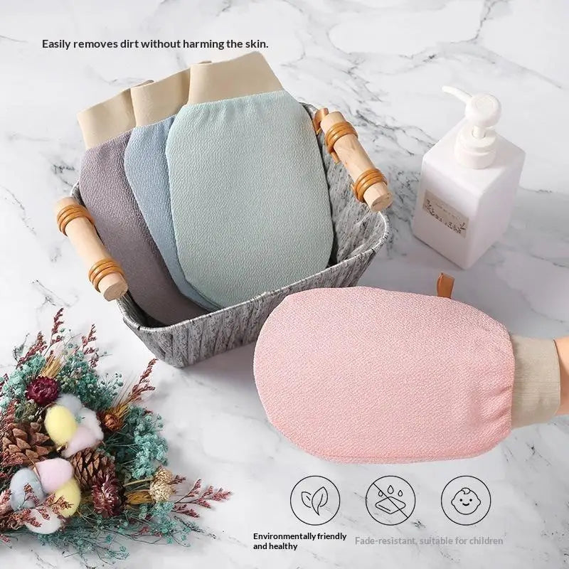 Microfiber Exfoliating Bath Gloves 4-Pack | Body Scrub Mitt Bath Scrub Glove Axl