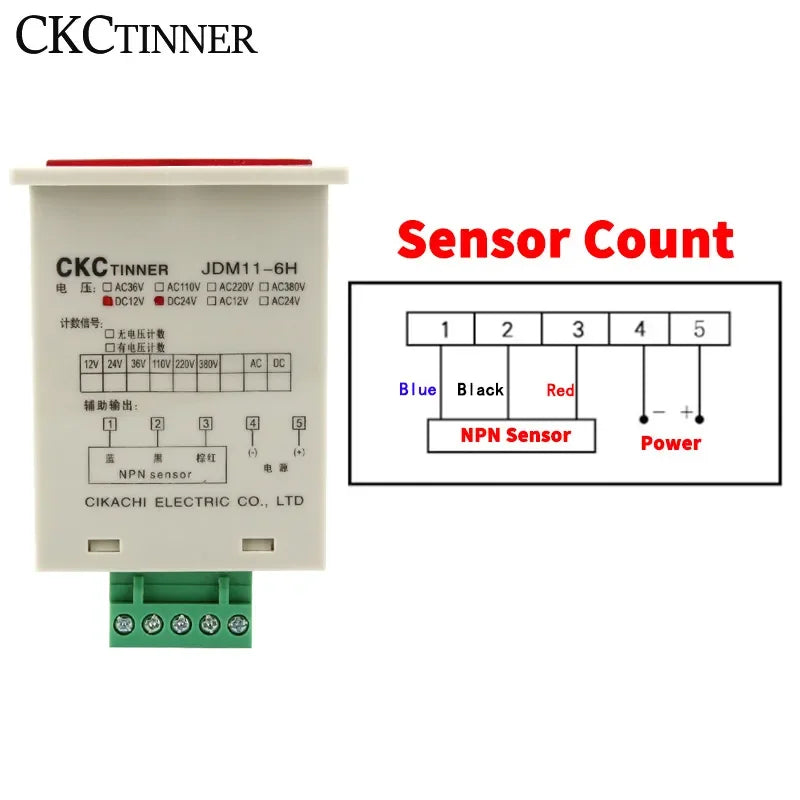 JDM11-6H 6-Digit Digital Industrial Counter DC/AC Voltages Industrial Digital Counter Axl