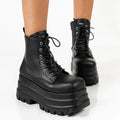 Women's Gothic Platform Combat Ankle Boots | Punk Chunky Style Platform Ankle Boots Axl black 40