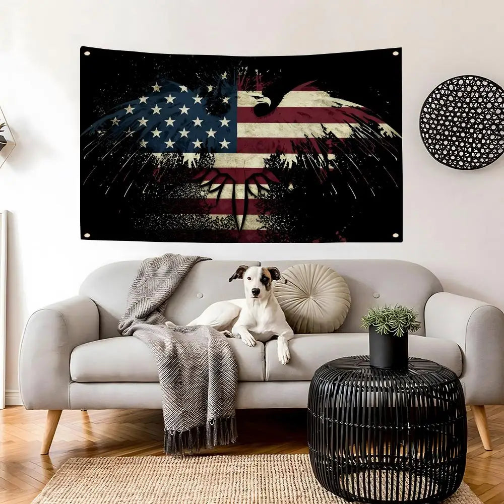 Eagle & God Pattern Flag – Wall Banner for Home & Outdoor Events Decorative Flag Banner Axl