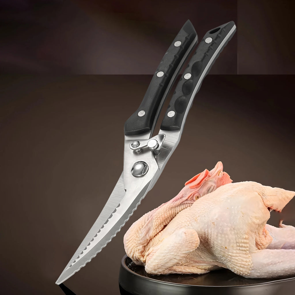 Stainless Steel Kitchen Scissors – BBQ, Meat & Food Shears Kitchen Scissors Axl