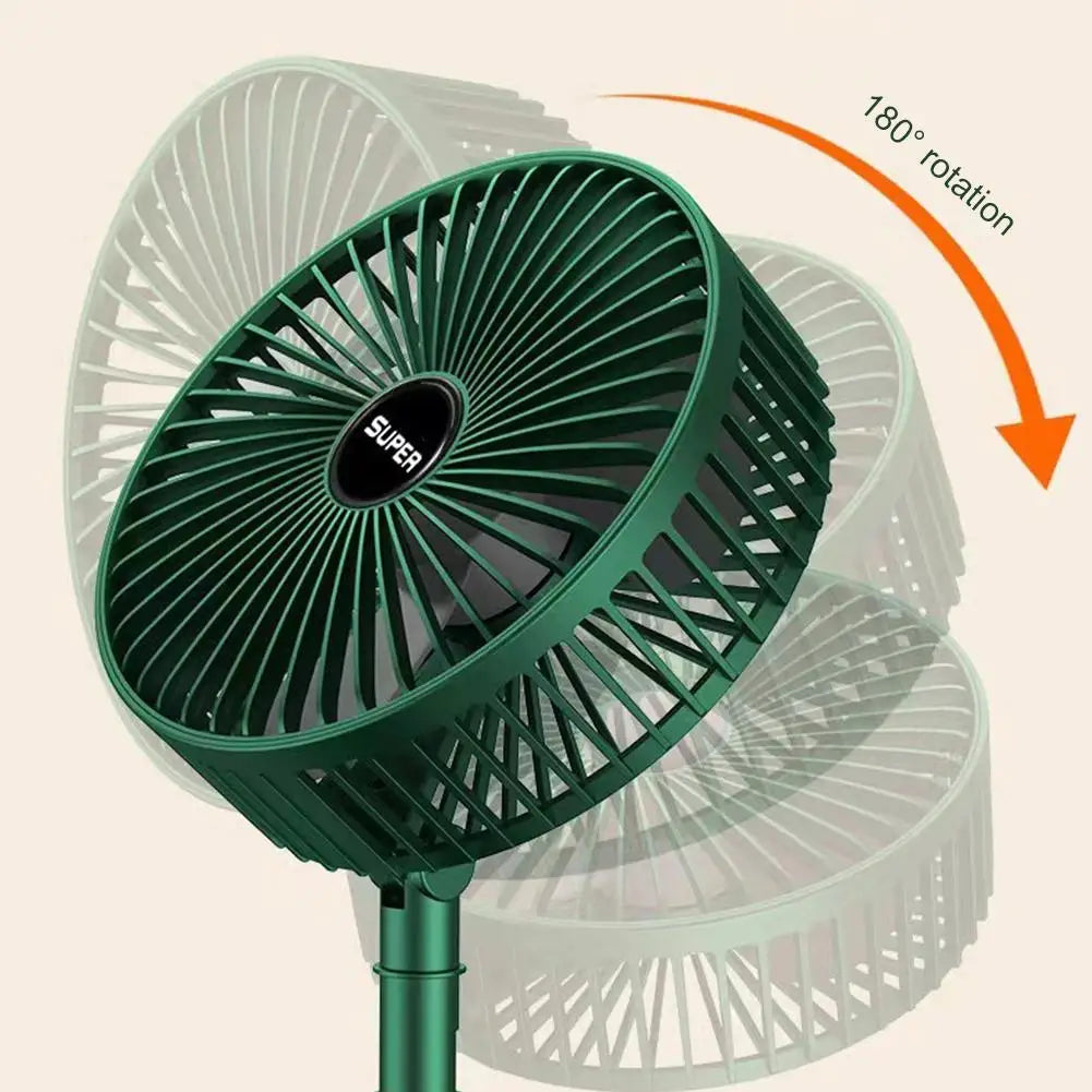 USB Rechargeable Mini Folding Stand Fan – Desk & Floor Portable Electric Fan Axl