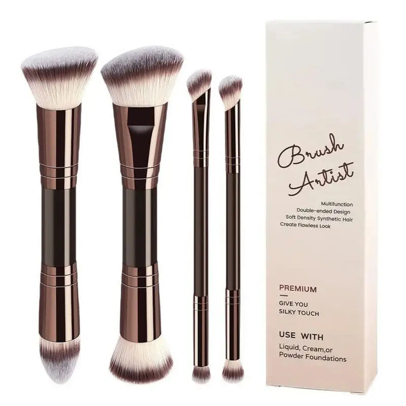 Professional Dual-Ended Makeup Brush Set – 4/5/6 Pcs Travel Makeup Brush Set Axl A2