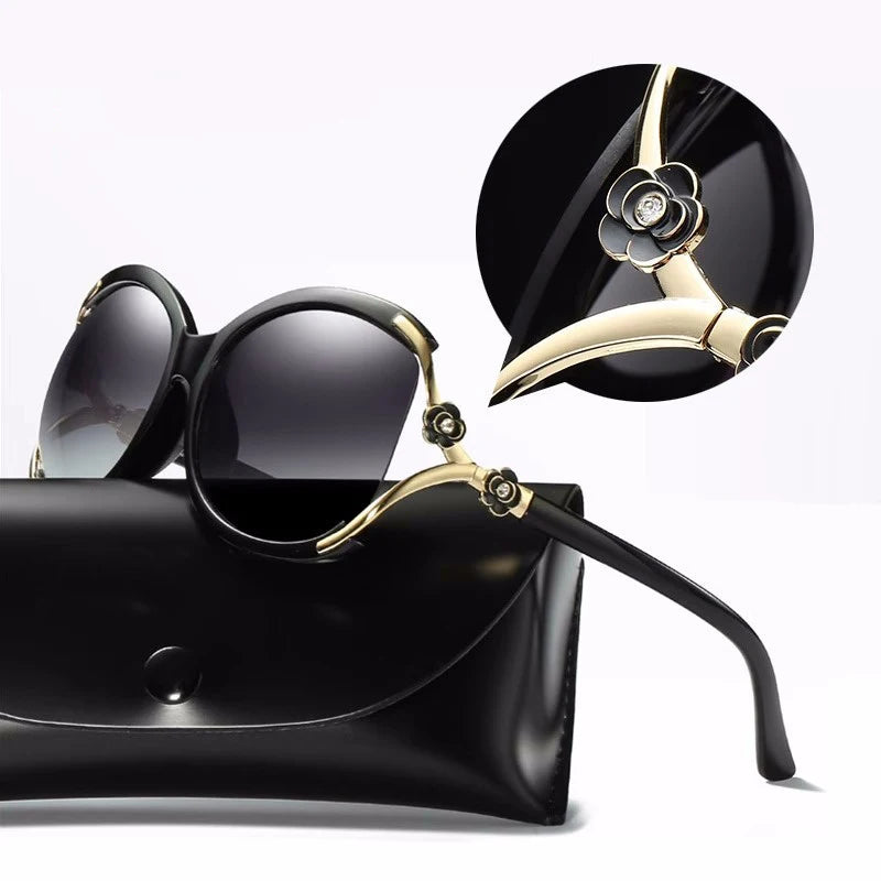 Women's Large Frame Camellia Fashion Sunglasses | Anti-Glare Fashion Sunglasses Axl