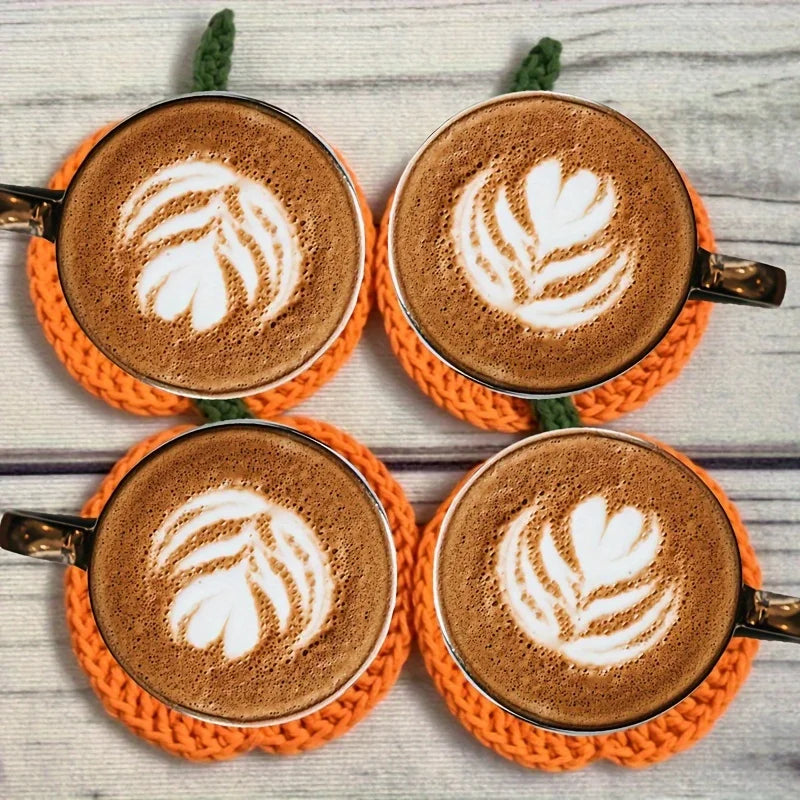 Handmade Crochet Coasters – Farmhouse Fabric Drink Pads Crochet Coaster Set Axl