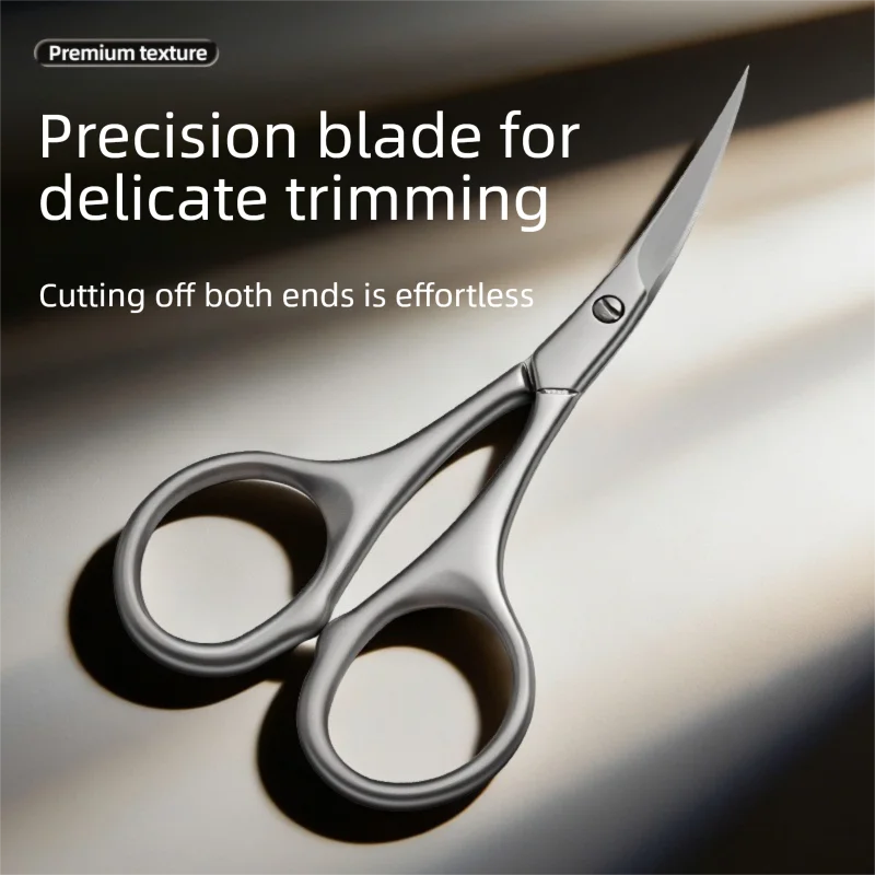 Men's Curved Nose Hair Scissors – Round Tip Stainless Steel Grooming Scissors Axl