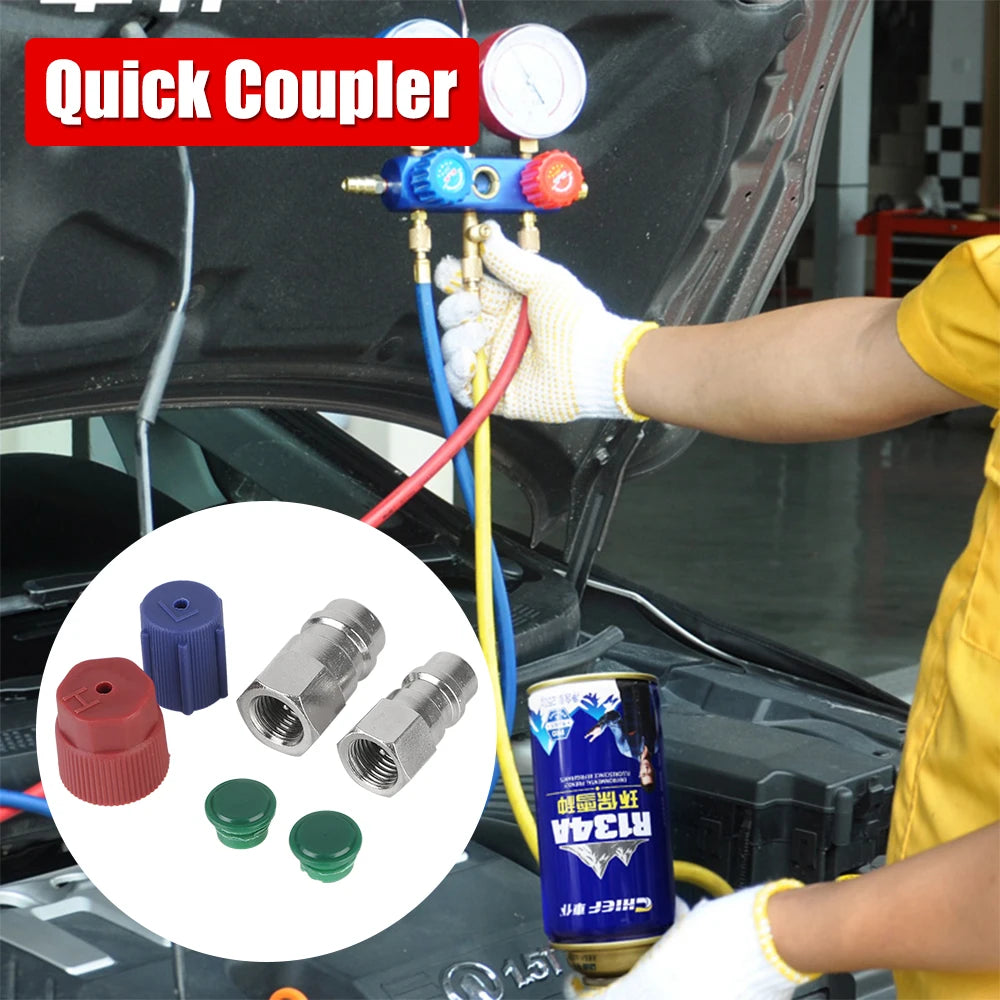 R12 to R134a AC Quick Coupler Conversion Adapter High & Low AC Conversion Adapter Axl