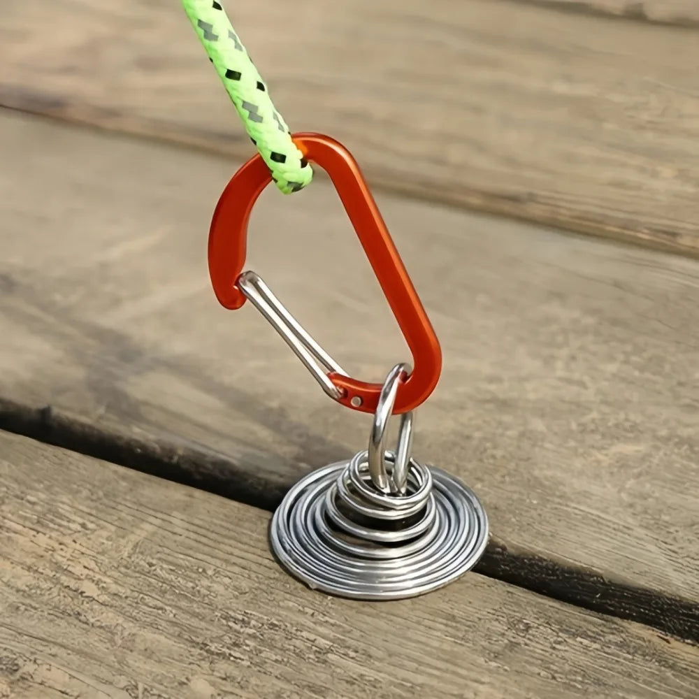 Stainless Steel Tent Wind Rope Buckle Hook Set – 4/6 Pack Tent Rope Hook Axl