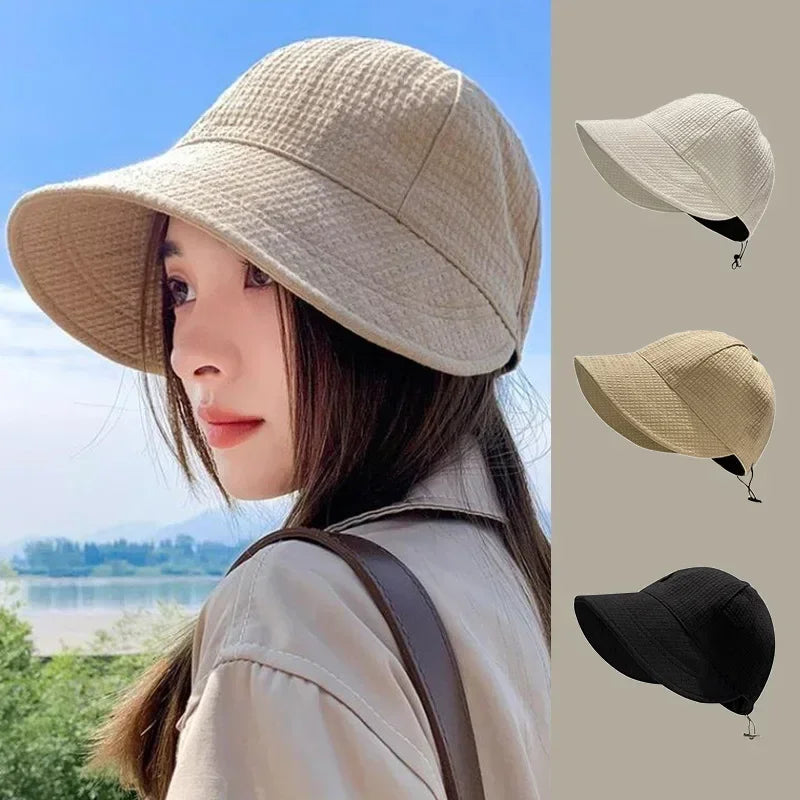 Foldable Wide Brim Sun Hat – Adjustable Beach Panama Cap Wide Brim Sun Hat Axl