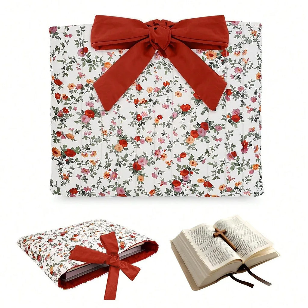 Women's Floral Quilted Tote – Large Book & Cosmetic Organizer Bag Quilted Tote Bag Axl