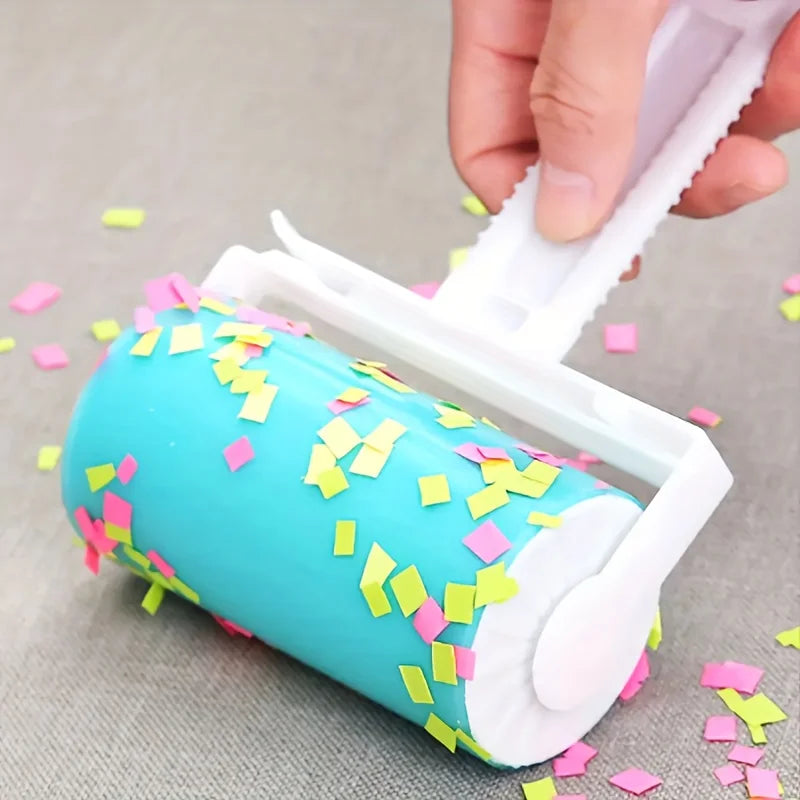 Reusable Pet Hair Remover Roller – Washable Sticky Brush & Lid Pet Hair Remover Axl yellow