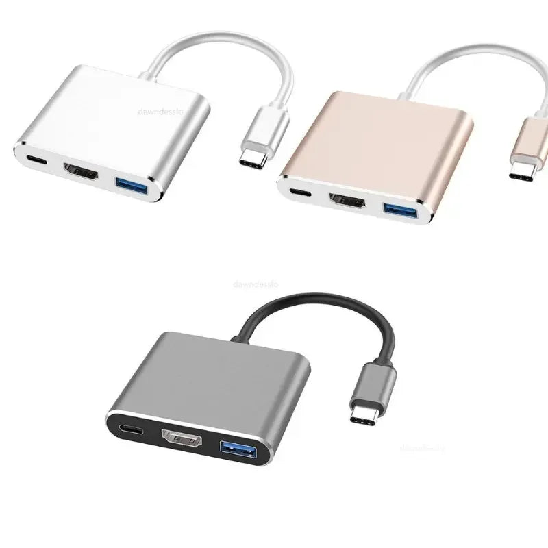 USB-C 3-in-1 Hub – 4K HDMI, USB 3.0 & 100W PD Charging USB-C Multiport Hub Axl