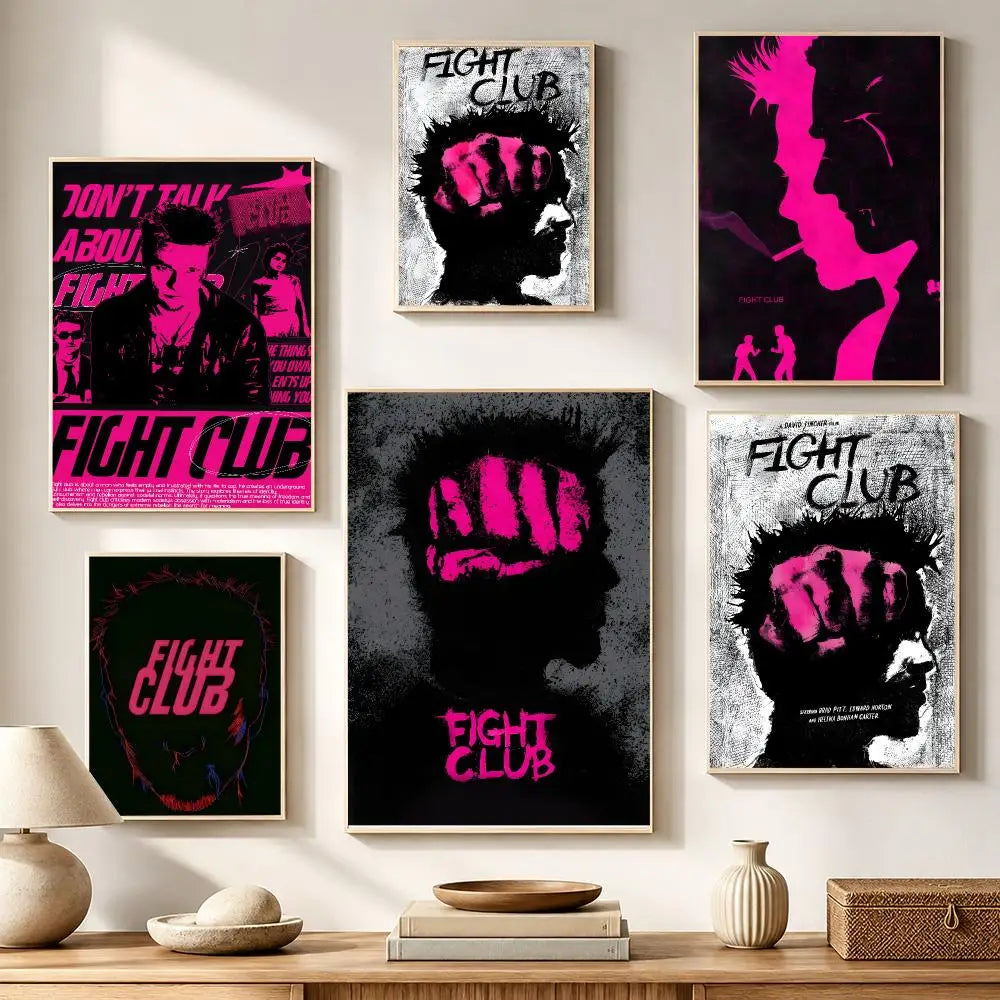 Fight Club Poster Waterproof PVC Wall Sticker | Home Décor Wall Poster Sticker Axl